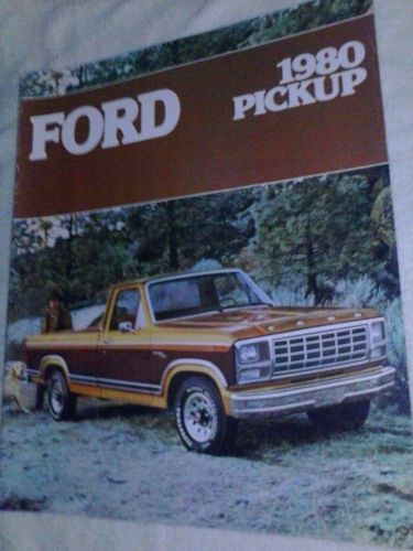 1980 ford pick up truck lineup showroom sales brochure vtg options
