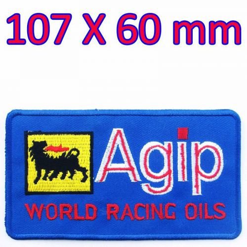 Agip advertising iron on patch racing oil ferrari lamborghini porsche sport team