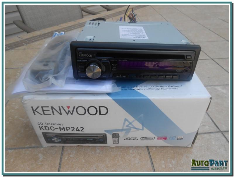 Kenwood kdc-mp242 200 watt mosfet sat/hd/aux/mp3 cd stereo-box & remote
