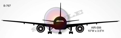 B-767 airplane awesome  white vinyl gloss decal