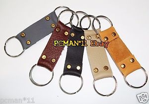 Leather 100% real leather key chain ( cherry)