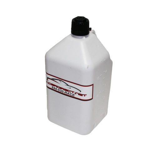 Racerdirect.net  5 gallon utility fuel dump jugs with fill hose white