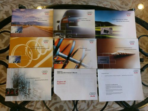 2003 audi rs6 owners manual complete with leather case