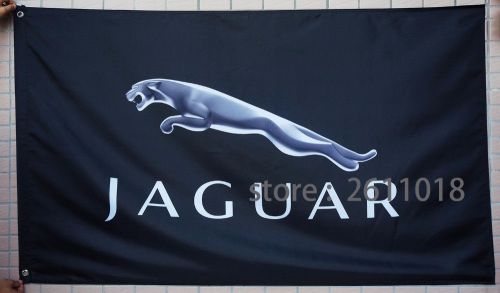 Car racing flag banner flags biack 3x5ft free shipping for jaguar flag j1