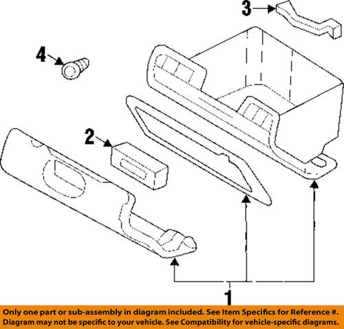 Dodge oem 5em34rc8 glove box-latch assembly