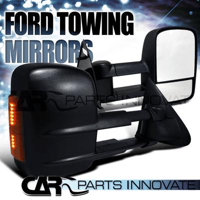 97-03 f150 regular super cab telescoping towing side mirrors power+led signal