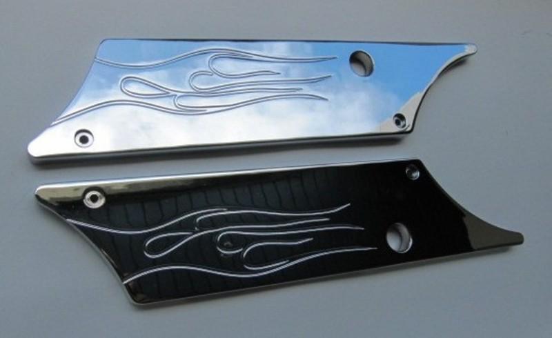 Chrome latch covers for harley davidson touring flh hard saddlebags