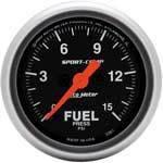 Autometer sport comp  series-fuel press gauge 2-1/16" electrical 0-15 psi 3361