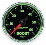 Autometer gs series-2-1/16" boost gauge 0-60 psi mechanical 3805