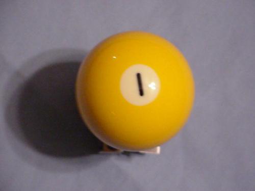 Pool ball / yellow -#1-suicide  knob 