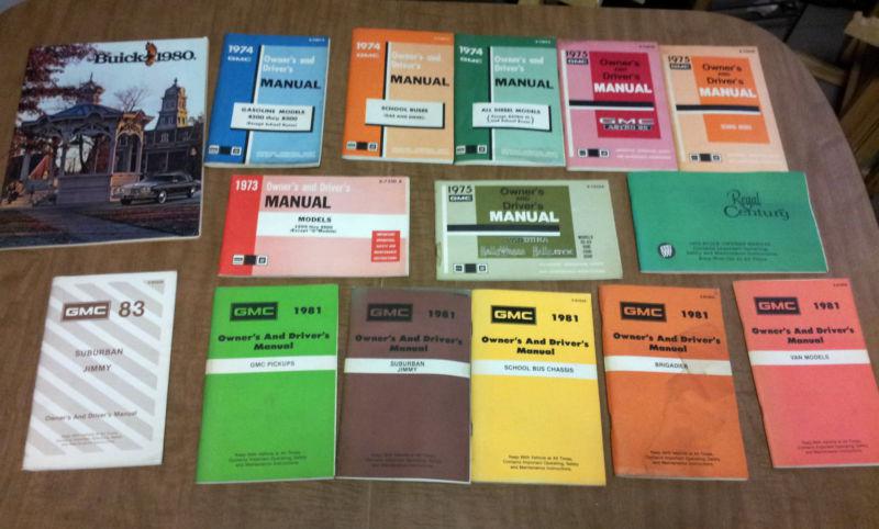 Lot of buick owner's and driver's manuals 1973-1983 and 1980 catalog