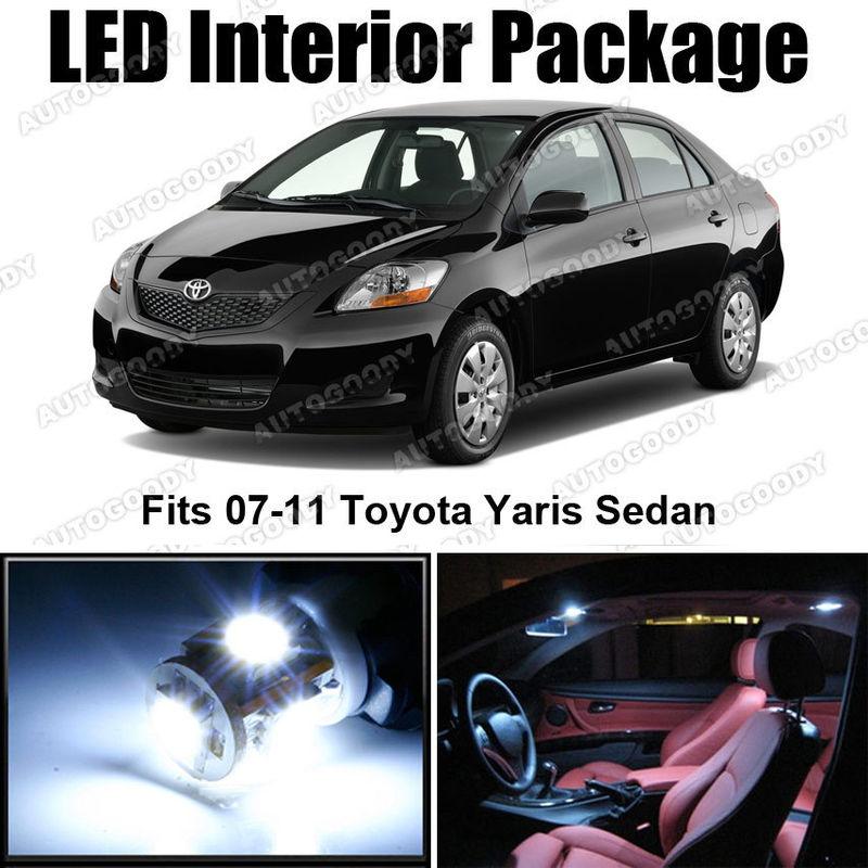 6 x white led lights interior package deal toyota yaris