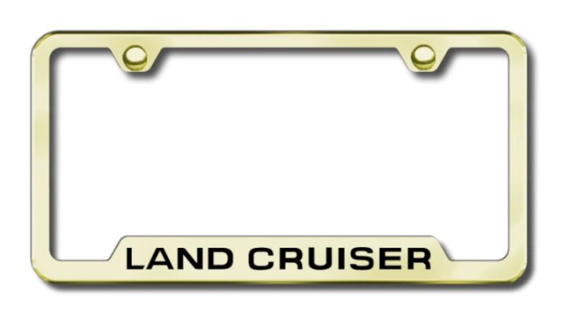 Toyota land cruiser  engraved gold cut-out license plate frame made in usa genu