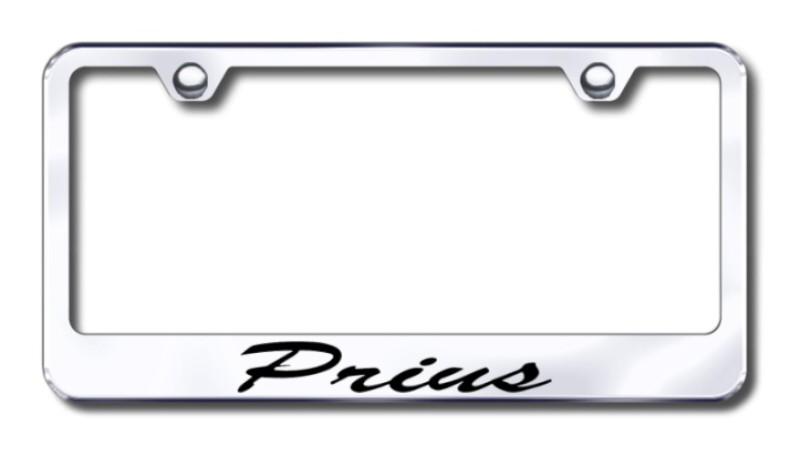Toyota prius script  engraved chrome license plate frame made in usa genuine