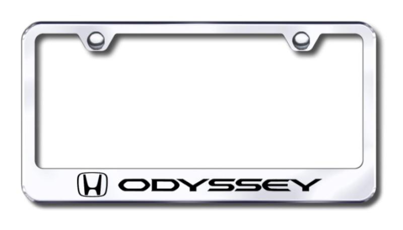 Honda odyssey  engraved chrome license plate frame -metal made in usa genuine