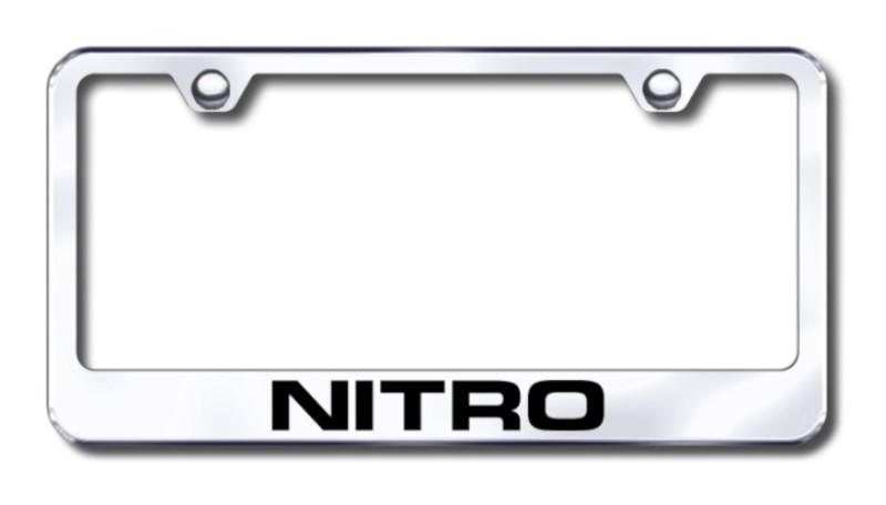 Chrysler nitro  engraved chrome license plate frame -metal made in usa genuine