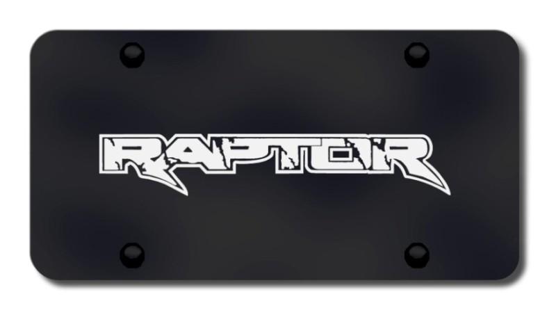 Ford raptor laser etched black license plate made in usa genuine