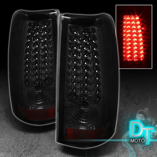 Smoked 99-02 siverado 99-03 sierra led tail brake lights lamps left+right sets