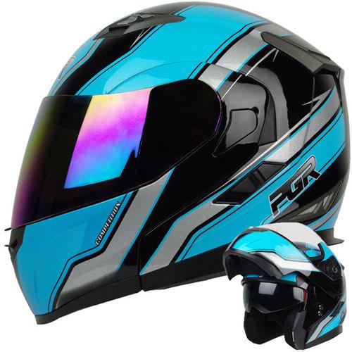 S m l xl ~ pgr f99 black flip up modular full face dual visor motorcycle helmet