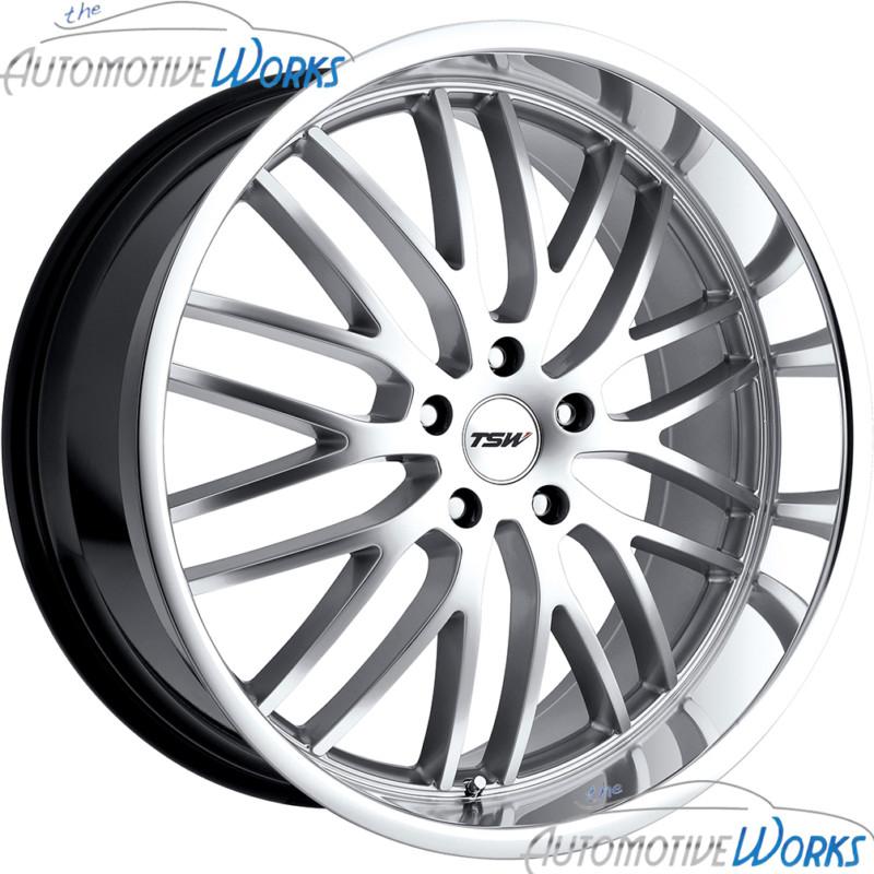 18x9.5 tsw snetterton 5x114.3 5x4.5 +40mm hyper silver mirror rims wheels 18"