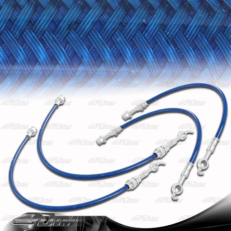 93-97 ford probe / mazda mx-6 626 front & rear stainless steel brake lines blue