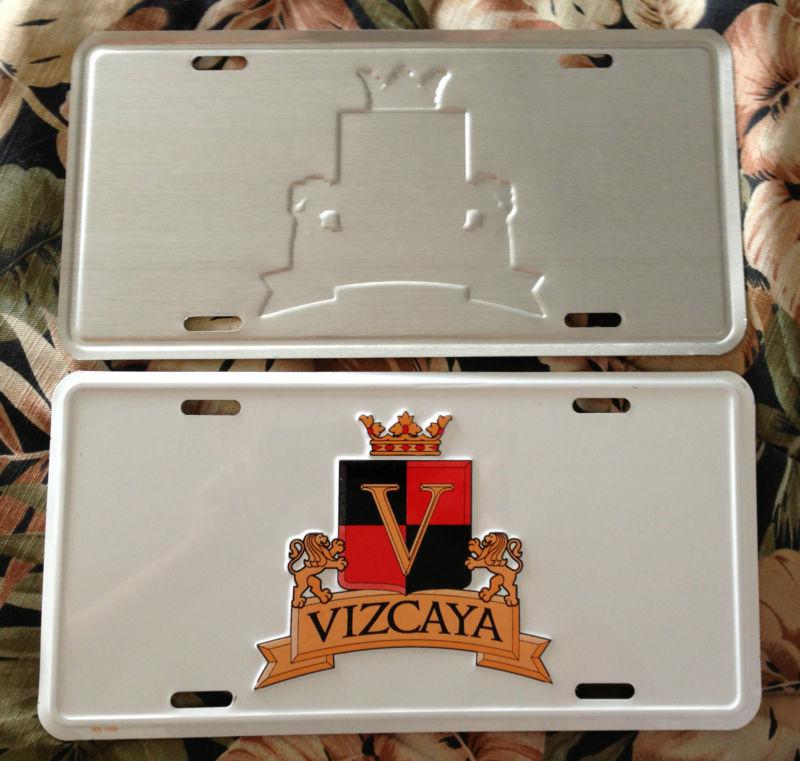 Vizcaya front car plates, new!