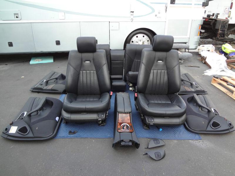 2005 mercedes s65 amg set seats rear front leather black & door panels oem
