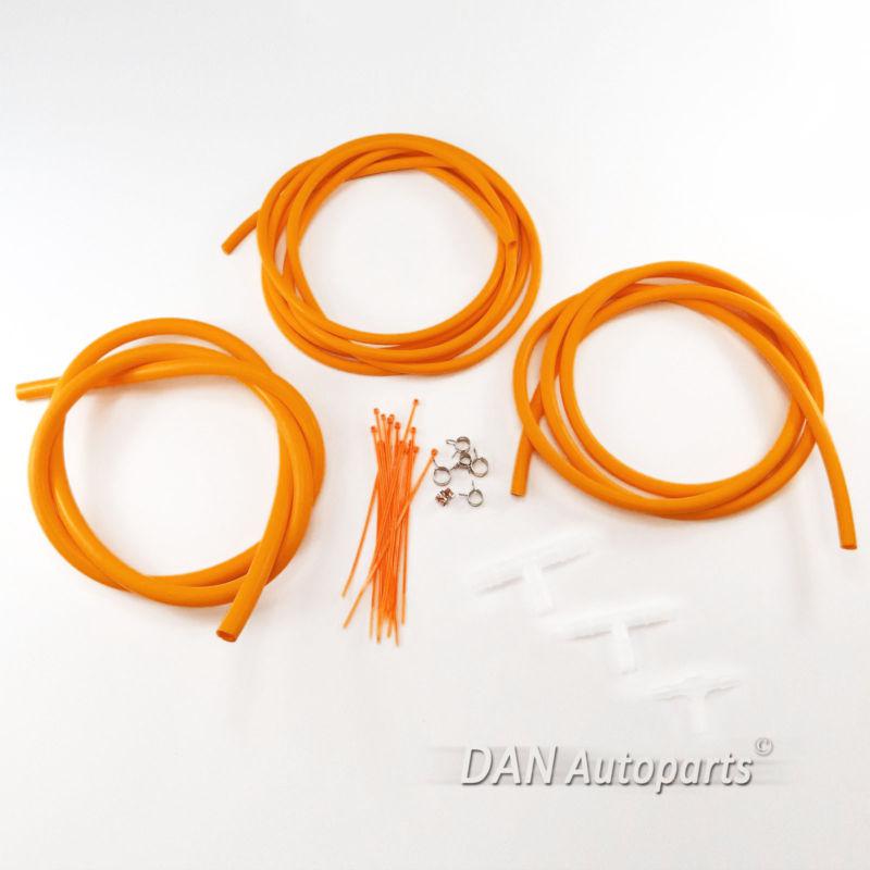 Audi a3 a4 s3 s4 tt 1.8t silicone vacuum hose pipe tube kit orange