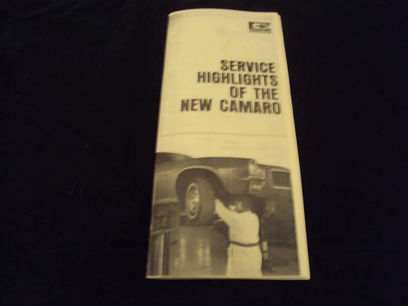 1970 camaro ss z28 gm dealer service book