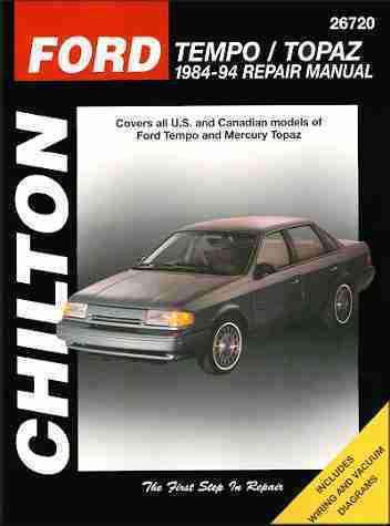 Ford tempo and mercury topaz repair shop & service  manual 1991 1992 1993 1994