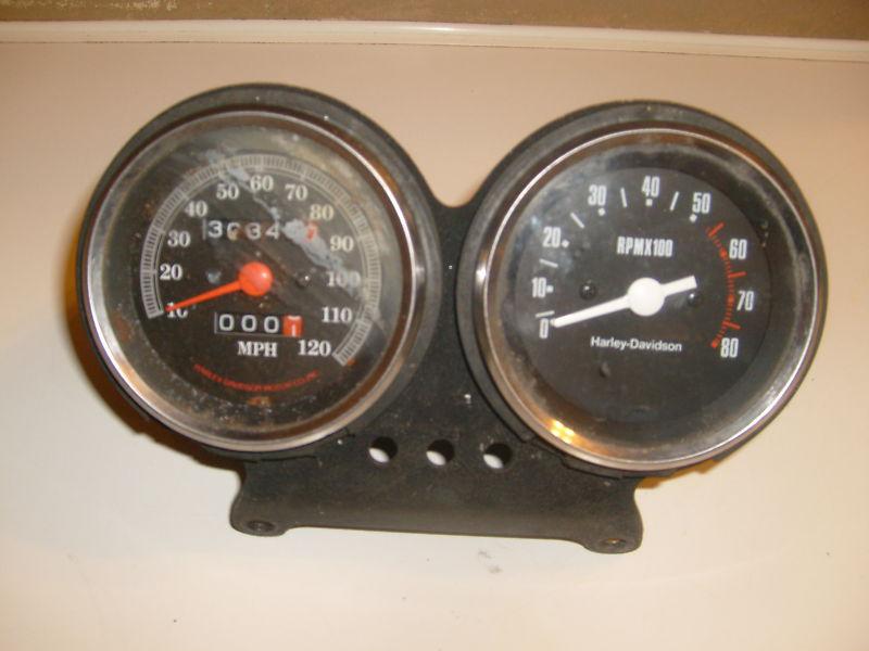 84  harley speedometer + tachometer +  mount cups fxr  speedometer does not work