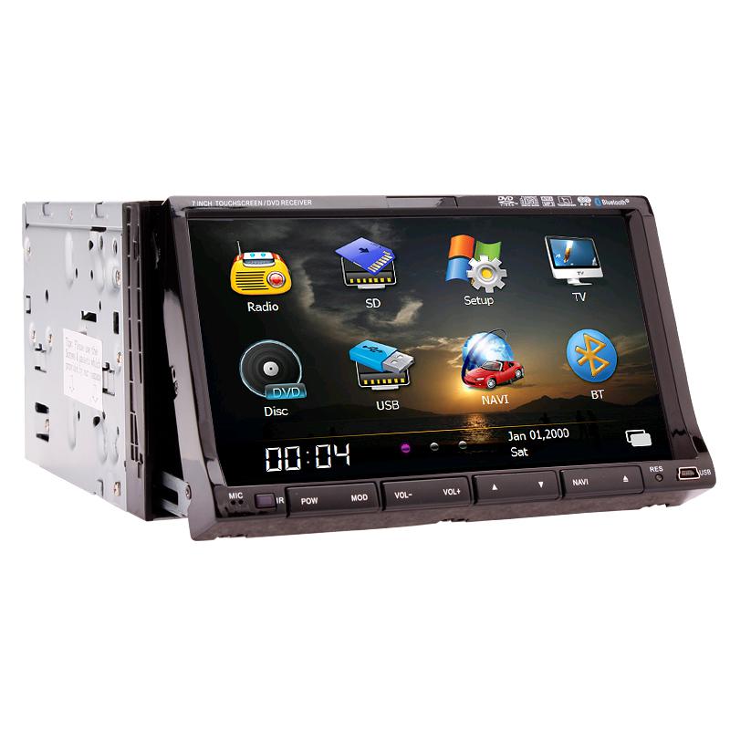 Car stereo 7" double 2din car dvd player gps nav bluetooth touch stereo map