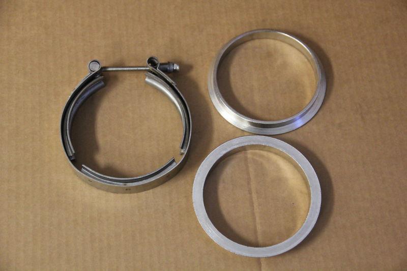 4.0'' universal stainless steel v-band clamp flanges exhaust downpipe 4 inch