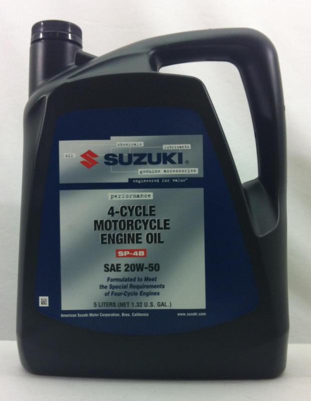 Suzuki performance 20w50 motorcycle oil 5 liter bottle
