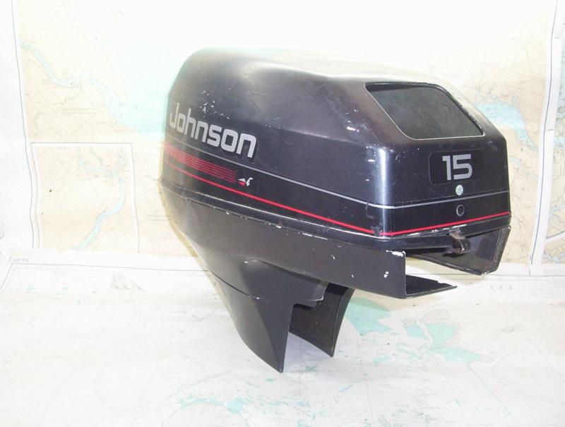 Boaters resale shop of tx 1307 0541.02 johnson 15 hp outboard motor cowling
