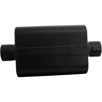 Flowmaster muffler super 44 series 3" inlet/3" outlet steel black aluminized ea