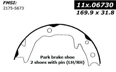 Centric 111.06730 parking brake shoe-preferred new brake shoes
