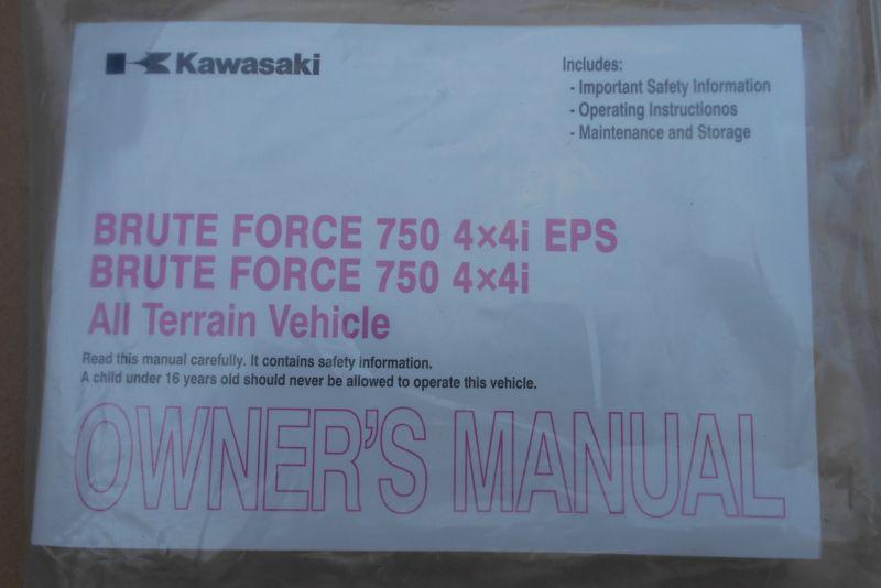 '11 kawasaki brute force 750 4x4i eps  / 4x4i  owners manual 2011 atv 