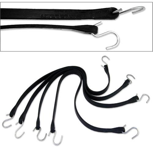 Lot of 20 31" rubber tie down round end hook bungee cord tarp strap