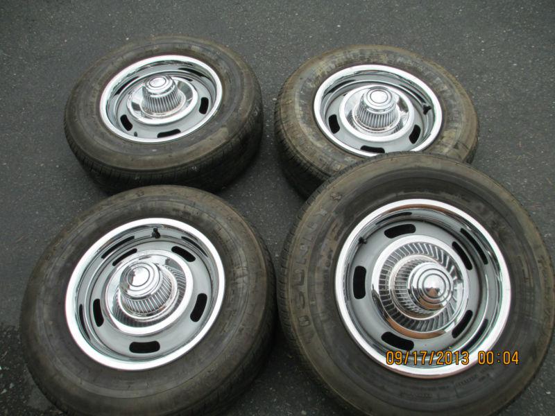 14" rally wheels/tires combo set caps/rings  camaro  firebird el camino chevelle