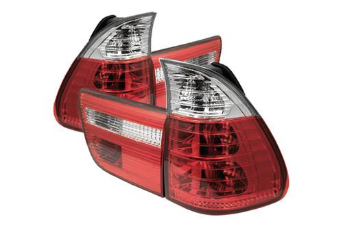 Spyder be5300rc - 00-05 bmw x5 red euro tail lights rear stop lamps 4 pcs
