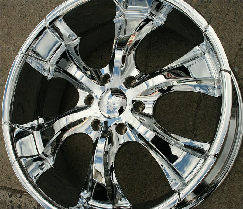 Akuza oj 437 24" chrome rims wheels / 24 x 10 chevrolet silverado 07-up 