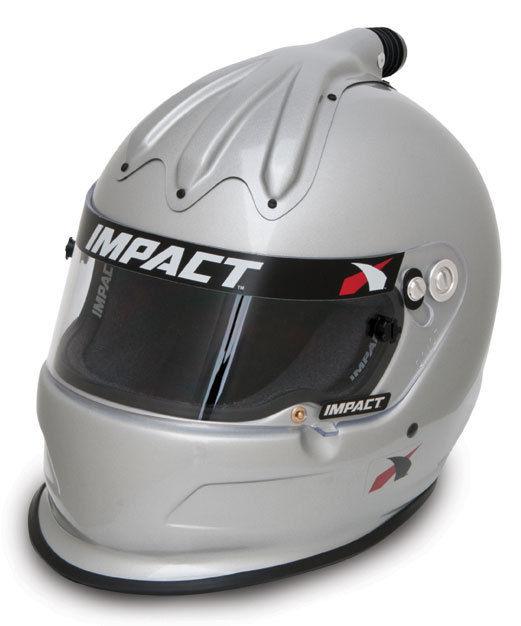 Impact racing 17099608 super charger helmet x-large silver sa2010