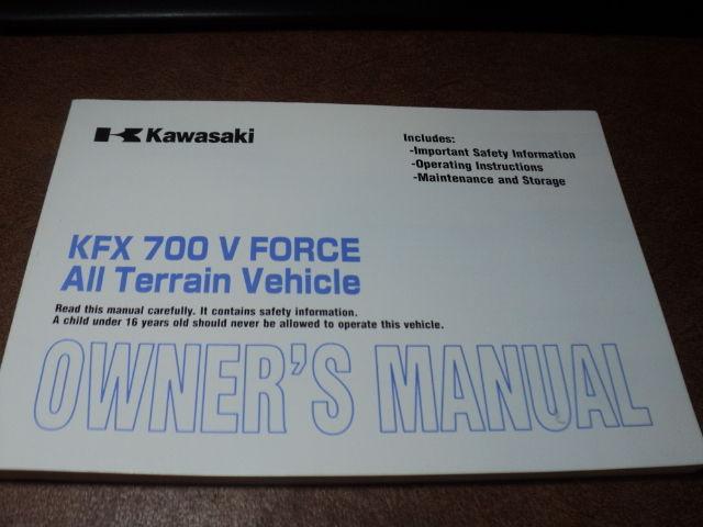 2004 kawasaki kfx750 kfx 750 ksv700 v force owners manual nos oem p/n 99987-1154