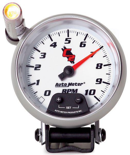 Auto meter 7290 c2 3 3/4" pedestal mini-monster tachometer 10,000 rpm