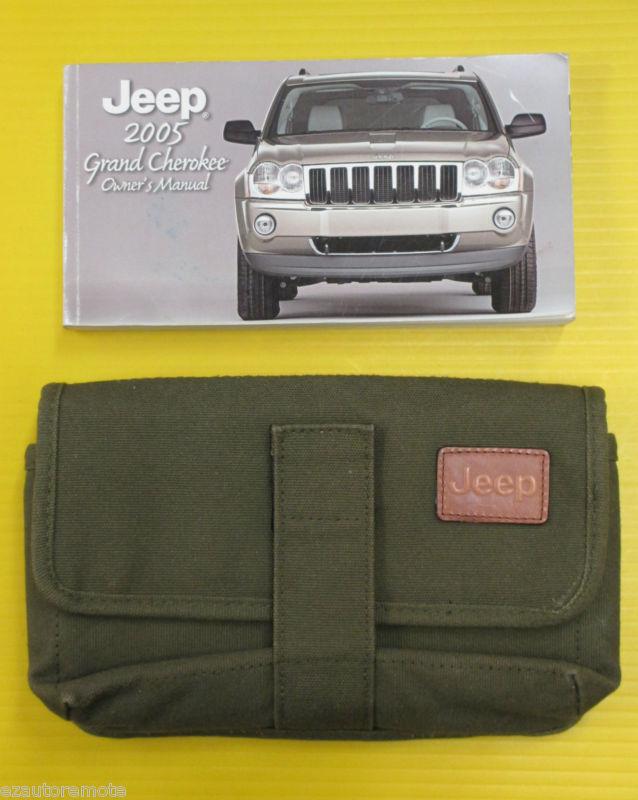 Grand cherokee 05 2005 jeep owners owner's manual with case all models 4x4 4x2