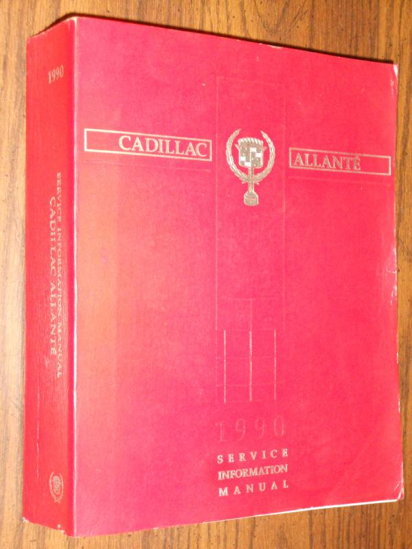1990 cadillac allante shop manual / original g.m. service book