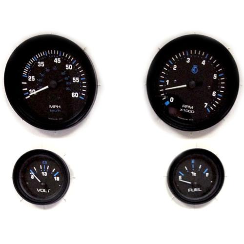 Teleflex 65483p 4 gauges set blue vector series hi quality brand new