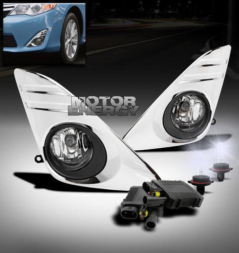 2012 2013 toyota camry jdm bumper driving chrome fog light+8k hid+switch+harness