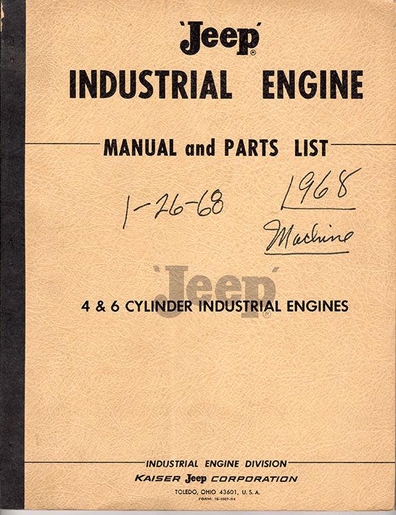 Willys jeep engine shop manual!!   factory issue  l@@k!!